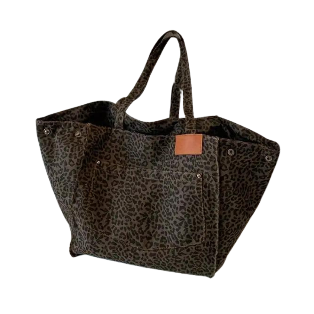 UNBREAKABLE - Leopard Print Tote Bag, Large Capacity Shoulder Bag, Perfect Underarm Bag For Commuting