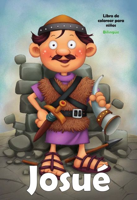 LIBRO COLOREAR BIL GIGANTE- JOSUE - bilingüe