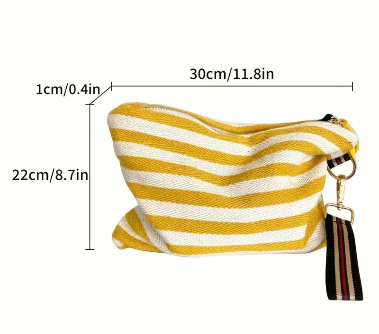 Striped tassle clutch