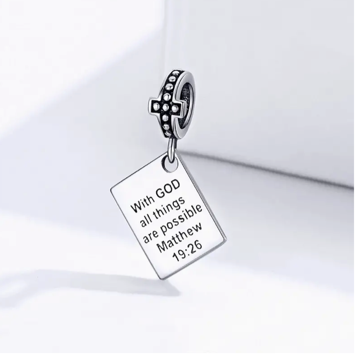 Holy Girl - Genuine 925 Sterling Silver Bible Tag Pendant