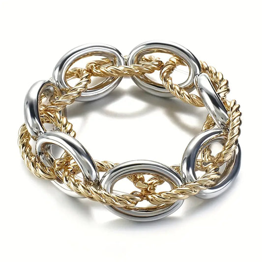 Luciana's Punk side, thick Twisted Chain Bracelet