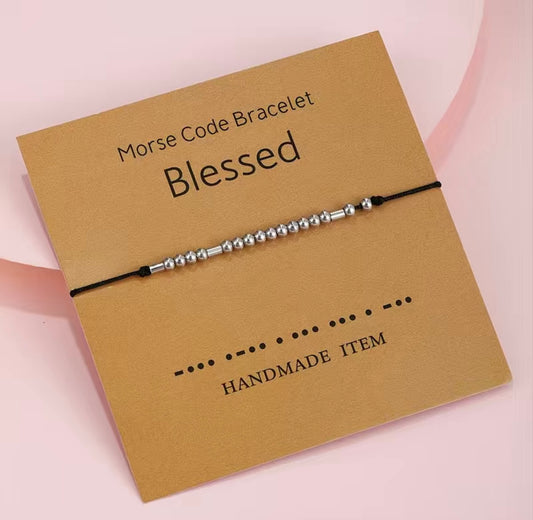 Blessed- Morse code bracelet