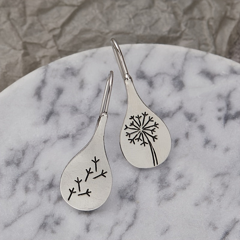 Pendientes de diente de león simples a la moda, pendientes colgantes de aleación con personalidad de compromiso de boda para mujer, joyería para mujer, regalos