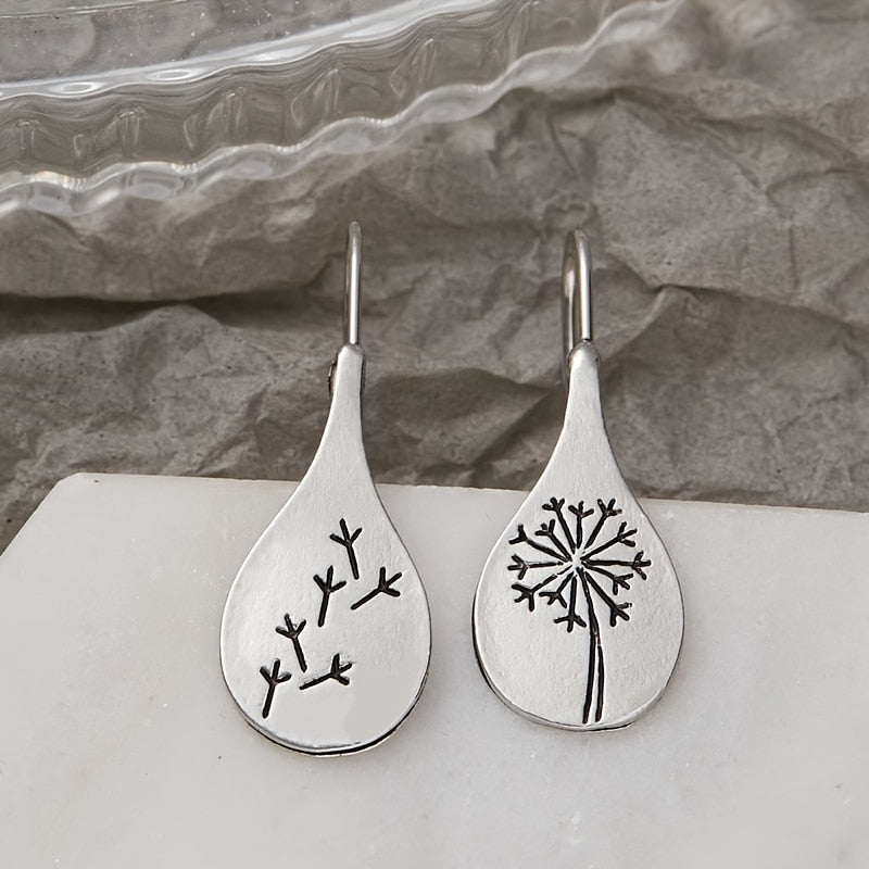 Pendientes de diente de león simples a la moda, pendientes colgantes de aleación con personalidad de compromiso de boda para mujer, joyería para mujer, regalos