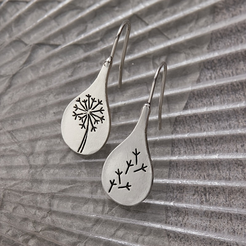 Pendientes de diente de león simples a la moda, pendientes colgantes de aleación con personalidad de compromiso de boda para mujer, joyería para mujer, regalos