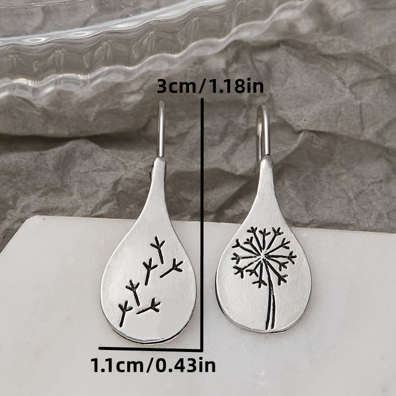 Pendientes de diente de león simples a la moda, pendientes colgantes de aleación con personalidad de compromiso de boda para mujer, joyería para mujer, regalos