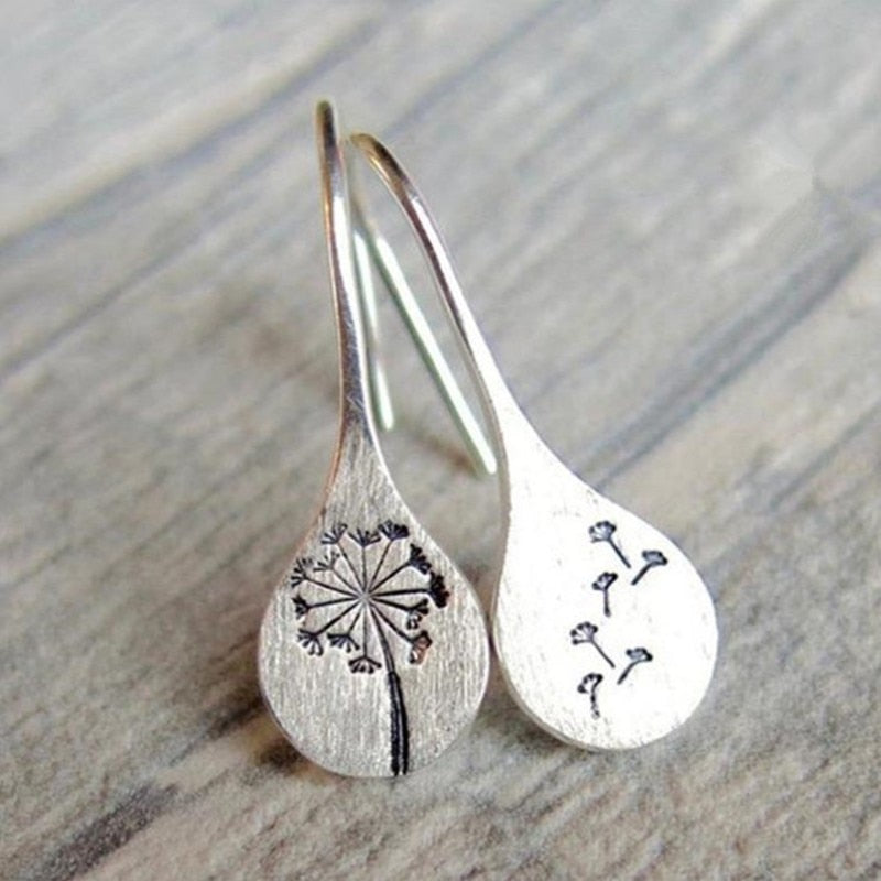 Pendientes de diente de león simples a la moda, pendientes colgantes de aleación con personalidad de compromiso de boda para mujer, joyería para mujer, regalos