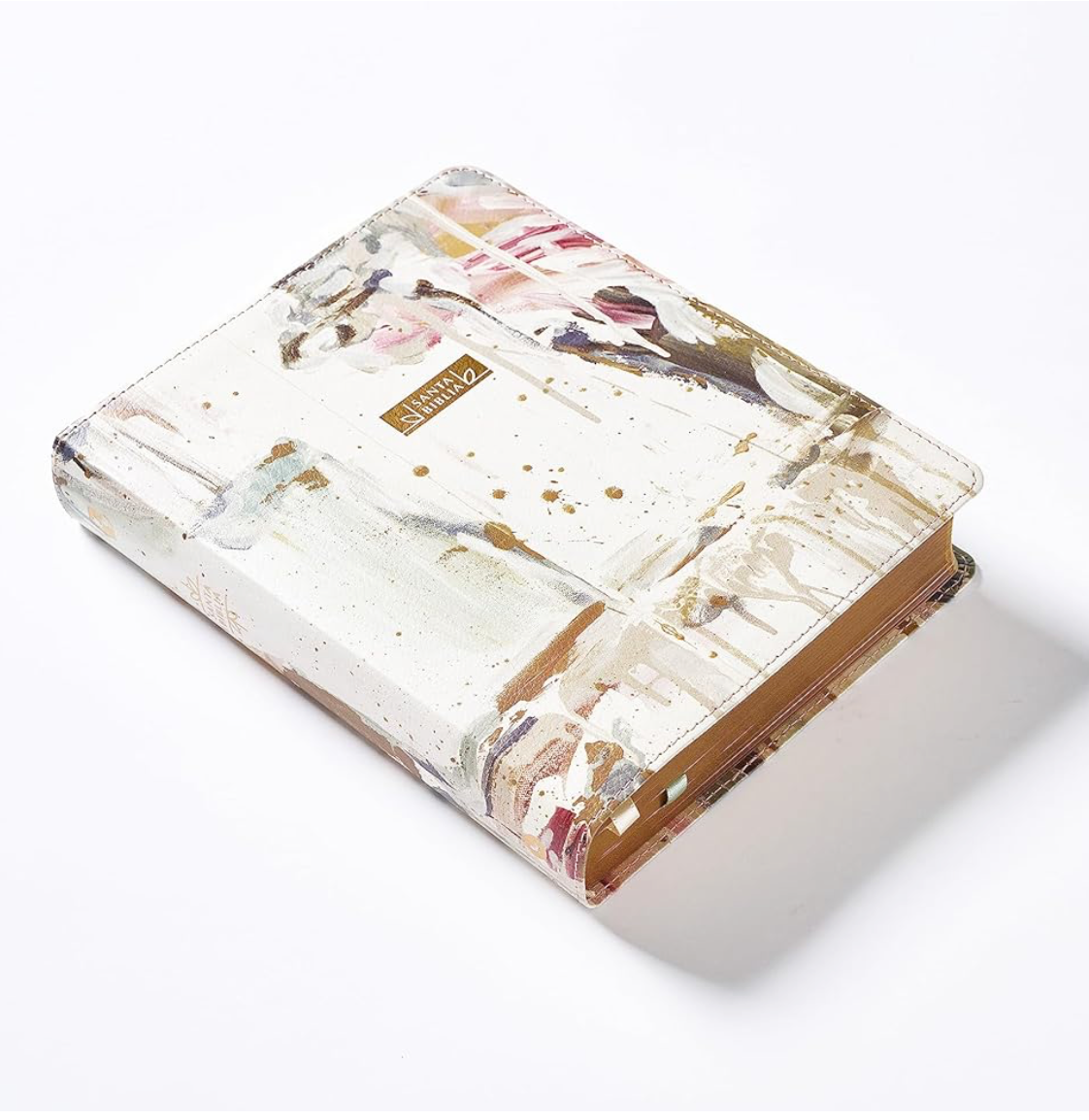 NBLA, Biblia Edición Artística Ilustrada, Leathersoft, Multicolor/Crema, Palabras de Jesús en Rojo (Spanish Edition) Leather Bound – Illustrated, October 3, 2023