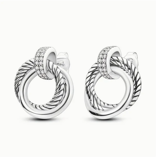 Pendientes de oro de 24K de moda minimalista con aguja de plata de ley 925, pendientes de aro de plata fina de lujo 2022 para mujer, joyería de tendencia